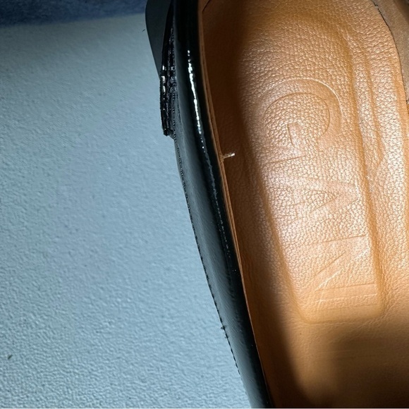 Ganni Jewel Loafers Black Patent Leather Crystal Embellished Chunky Lug - Picture 9 of 11